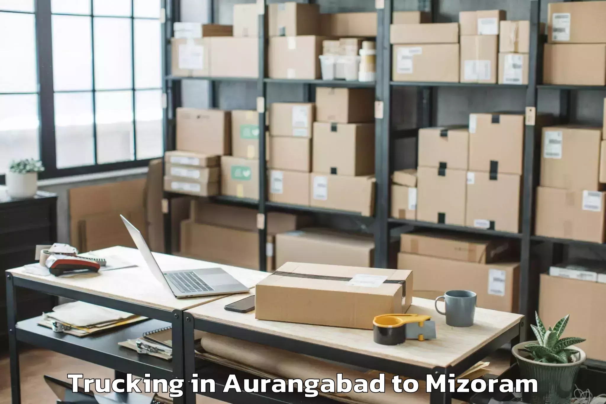 Book Aurangabad to Saitual Trucking Online